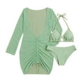 thumbnail image 4 of Tponi Matching Family Swimsuits One-Piece Elastic Mint Green Swimsuit Cleaner S, 4 of 9