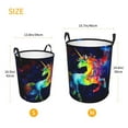 thumbnail image 5 of PHELIKA Galaxy Rainbow Unicorn 03 Laundry Basket 65L Large Foldable Round For Dirty Clothes Toy Storage, 5 of 6