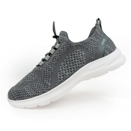 

Men s Breathable Sneakers Lightweight Comfortable Non-Slip Running Shoes-Grey(8)