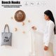 thumbnail image 1 of 4pcs Wood Adhesive Hooks Wall Mounted Natural Beech Wooden Coat Wall Hooks, Entryway Heavy Duty Modern Single Organizer Towel Hooks Hangers, Creativit, 1 of 4