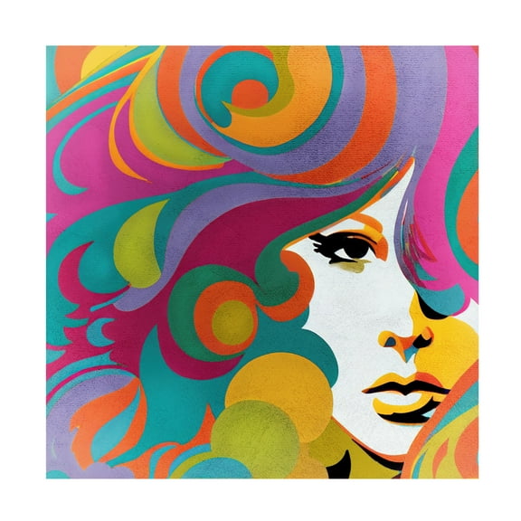 Canvas Wall Art - Sasha 'Lulu' Wall Art for Living Room, Bedroom, or Office Décor by Trademark Fine Art - 14 x 14 Inches