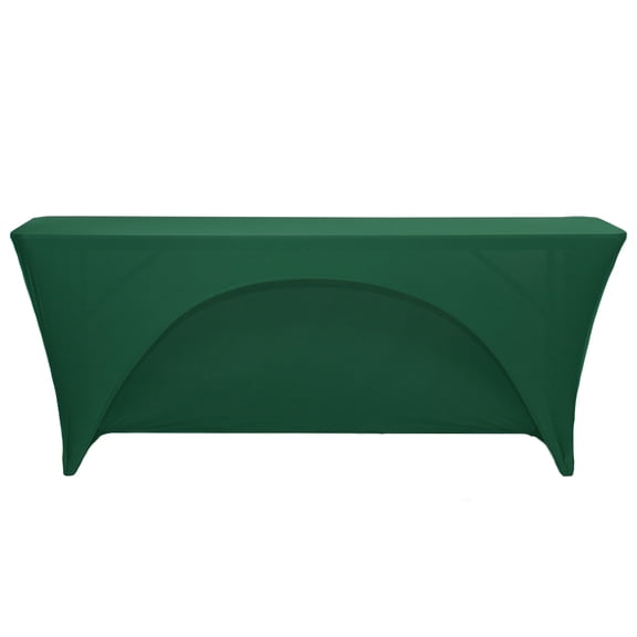 Stretch Spandex 6 ft. x 18 Inches Open Back Rectangular Table Cover (Hunter Green)