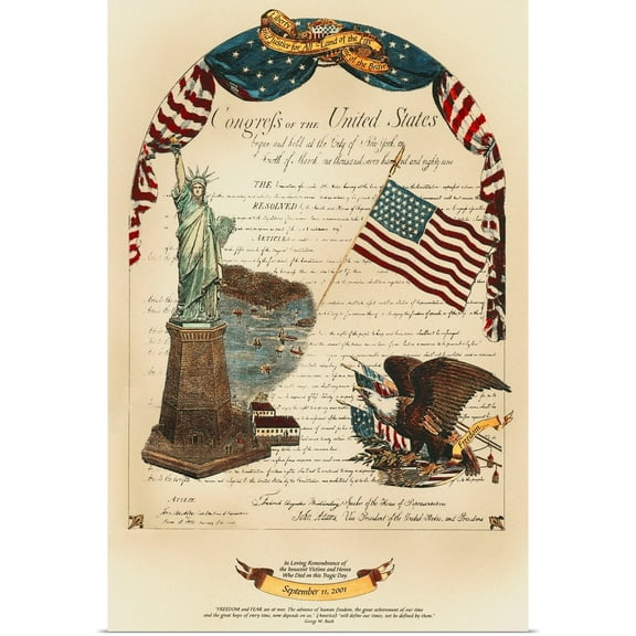Great BIG Canvas | Rolled Kayla Bookman Poster Print entitled Let Freedom Ring I