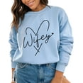 thumbnail image 5 of Wifey Heart Sweatshirt, Cute Calligraphy Wife Pullover, Honeymoon Clothing, Gift from Groom, 5 of 7