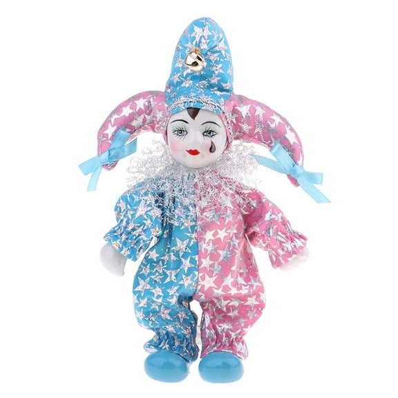 Kokiya 20cm Cute Italian Porcelain Triangel Doll with Tear in Costume Home Display