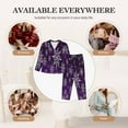 thumbnail image 5 of Goofa Snowflake Gradient Purple Printed Women’s 2 Piece Pajama Set Super,Pajamas Women's Long Sleeve Sleepwear Soft Button Down Loungewear Pjs Lounge Set Nightwear-X-Large, 5 of 9