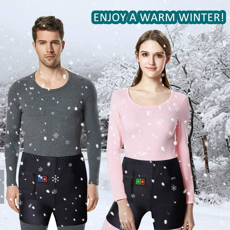 Heated Trousers, Unisex Battery Heated Boxer Briefs Warm Pants Shorts Electric  Thermal Underwear Bottom for Men Women 