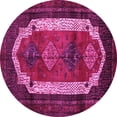 thumbnail image 1 of Ahgly Company Indoor Round Persian Pink Traditional Area Rugs, 4' Round, 1 of 4