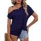 thumbnail image 2 of Blusa Casual con Hombros Descubiertos,Camiseta con Hombros Descubiertos y Dobladillo Plisado para Mujer, Camiseta con Hombros Descubiertos, Calidad Inigualable, 2 of 6