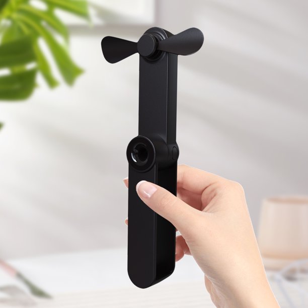 Mini ventilador plegable con carga USB, multifunción, funciona con pilas para viajes al aire libre