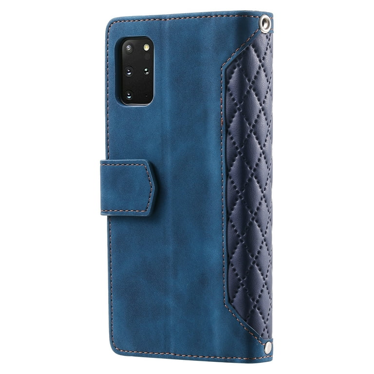 Mantto for Samsung Note 10 Plus PU Leather Crossbody Case Purse Zipper Pocket Folio Card Slots Wallet Kickstand Phone Case with Shoulder Strap Wrist