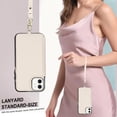 thumbnail image 5 of Wallet Case for Apple iPhone 11, with Crossbody Shoulder Strap & Hand Wrist Cards Holder Zipper Pocket Stand Feature Full Protective Shockpoof Phone Case for iPhone 11, White, 5 of 8