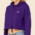 thumbnail image 5 of Dalix UFO Embroidered Fleece Cropped Hoodie Cold Fall Winter Women in Team Purple L Large, 5 of 5
