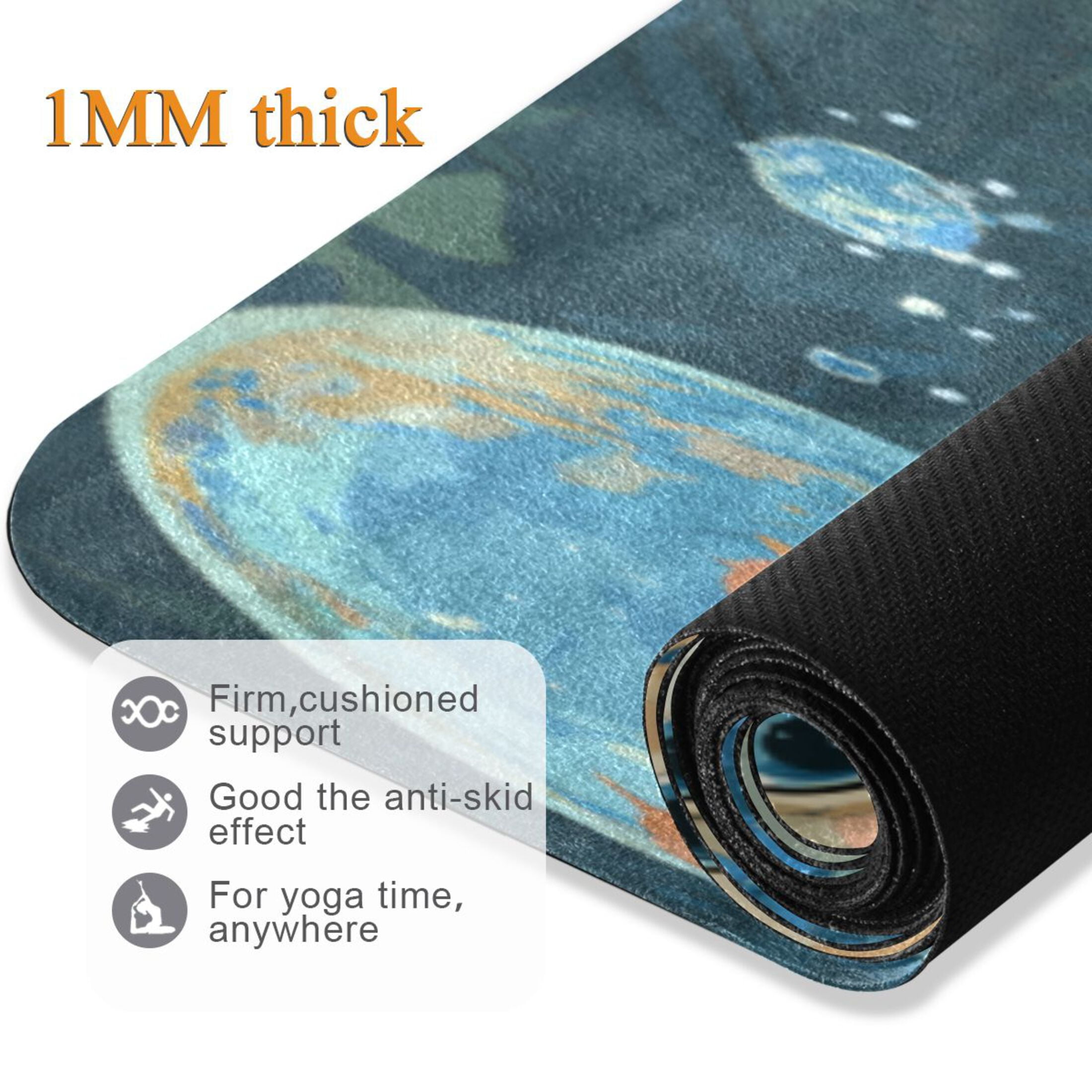 BZSMCE Yoga Mat Women Fitness Mat Bubbly Kitten Swim Pattern