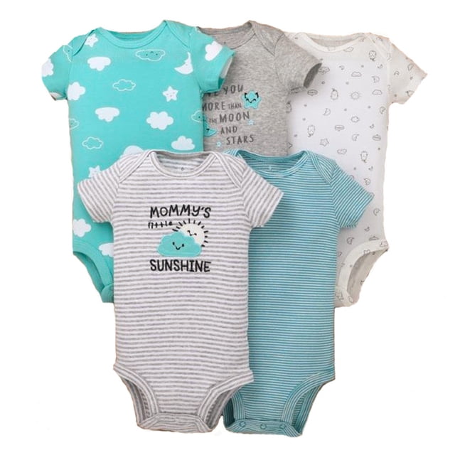 Set de 5 Pañaleros Ropa de bebe Niño Niña Algodón Suave Dara Baby Beb001