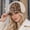 Beige, variant on Women's Leopard Print Faux Fur Baseball Cap Wide Brim Warm Winter Hat