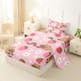 thumbnail image 2 of Erosebridal Cartoon Animal Capybara Twin Sheet Sets,Kawaii Strawberry Cute Daisy Bedding For Kids Girls 3pcs, 2 of 6