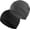 Black & Grey, variant on 100% Cotton Skull Caps Beanie Sleeping Hats for Men Women | Lightweight, Soft & Breathable Skully Head Cover, Helmet Liner for Cycling & Running, Wicking CPAP Chemo Bald Nightcap