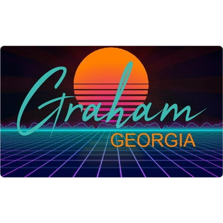 

Graham Georgia 4 X 2.25-Inch Fridge Magnet Retro Neon Design