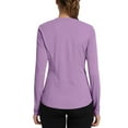 thumbnail image 5 of Arnsht Women's Sun Protection Long Sleeve Shirts, UPF 50+ UV Rash Guard Swim Shirt, Workout Hiking Running Athletic Tops Purple M, 5 of 8