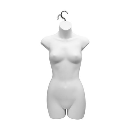 2 PC White Plastic Mannequin Female Woman Hanging Torso Body Shape (Best Female Body Shape Photos)