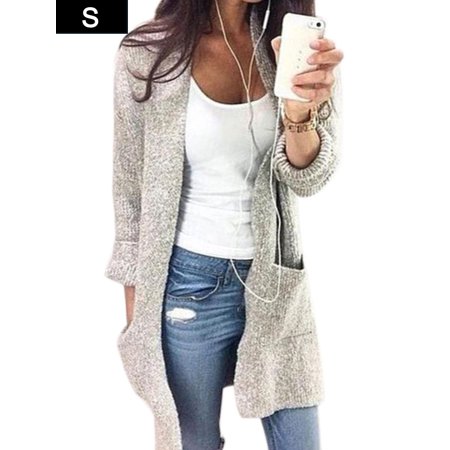 

Viugreum Women Long Sleeve Solid Color Loose Cardigan Sweater