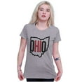 thumbnail image 4 of Ohio Pride OH Shaped Outline State Womens Fitted Plus Size Graphic Tee Brisco Brands 2X, 4 of 5