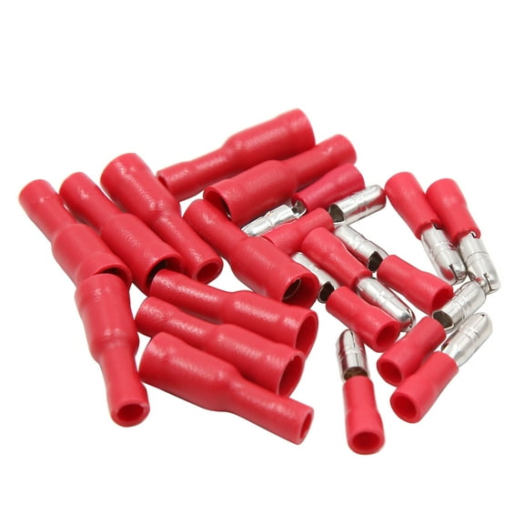 10pcs DC 12V Red Female Male Insulated Connectors Electrical Wire Terminal