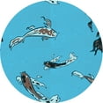 thumbnail image 1 of Ahgly Tapis d'Intérieur Lavable en Machine Carré Transitionnel Turquoise Foncé Vert, 3 Pieds Carré, 1 of 7