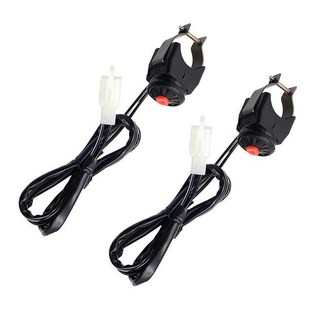 2x Manillar de Motocicleta 7/8 '' ATV Starter Interruptor de Apagado Botón Rojo
