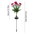 thumbnail image 3 of Solar Lotus Flower Stake Lights Outdoor | LED Decorative Garden, Lawn, Pathway Lighting | Realistic Silk Floral, 26.4" Tall, Multi-Color, Weatherproof, Auto-Charge Solar Landscape Accent, 3 of 6