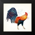 thumbnail image 2 of Borges, Victoria 15x15 Black Modern Framed Museum Art Print Titled - Rooster Fireworks II, 2 of 5