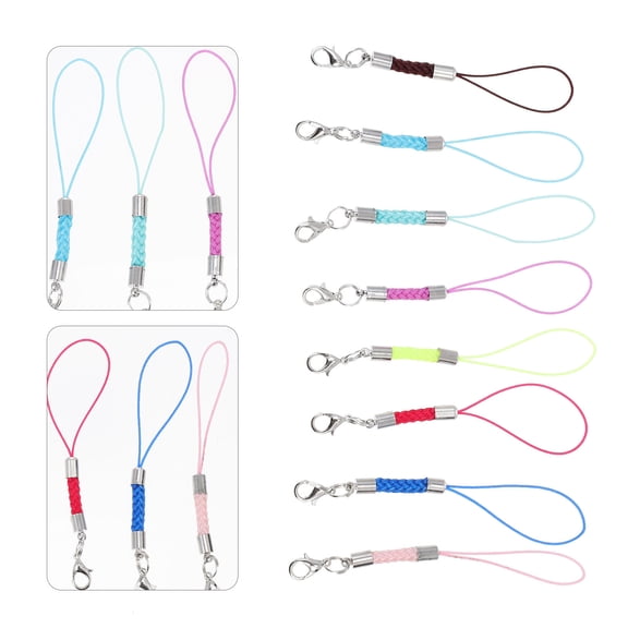 EXHUMKY 40Pcs Wearable Phone Holder Strap Nylon Alloy Adjustable 3.5x0.3x0.2in