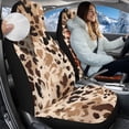 thumbnail image 2 of KUIFORTI Leopard print Automotive Seat Covers Elastic Fabrics Full Protection Two Front Only for Car Warm Auto Interior Cover Anti-Slip Universal Fit Most Cars Sedan SUV, 2 of 7