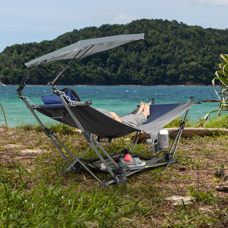 REDCAMP Portable Folding Hammock with Canopy, Collapsible