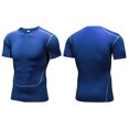 thumbnail image 3 of Doomiva Man's Short Sleeve Sun Protective Swimming Shirts Surf Dive Rashguard Top Workout T Shirts Blue XL, 3 of 4