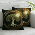thumbnail image 3 of PRATYUS Sun and Moon Tree Throw Pillow Covers Soft Square Cushion Pillowcase for Sofa Couch Home Decor 12x12in, 3 of 5