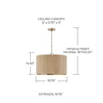 thumbnail image 3 of Capital Lighting 350741KR Donovan 3 Light 20" Wide Wood Pendant - Black Stain / Matte, 3 of 7