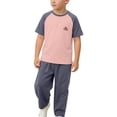 thumbnail image 4 of Cethrio Girls' Pajama Sets Short Sleeve, 2 Piece Comfy Casual Summer Girls' Sleepwear Pink Size 10-12, 4 of 7