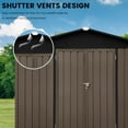 thumbnail image 7 of YIYADO 8ft×6ft outdoor Metal sheds, storage sheds for garden with window, Brown + Black, 7 of 7