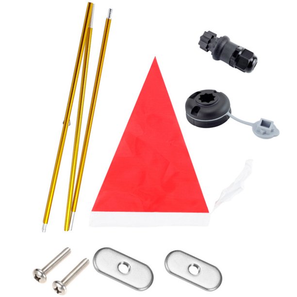 Kit de montaje para bandera de kayak con base de tornillos, juego de montaje para bandera de barco para kayak, canoa, barco