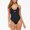 Black Monokini Swimsuits 08, variant on Usmixi Monokini Swimsuits for Women Cut-out Tummy Control One Piece Strap Bikini Sleeveless V-Neck Solid Swimwears Hot Pink S