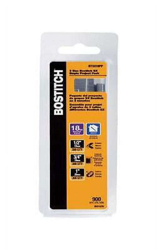Bostitch 2801983 18 Gauge Assorted Size Staples, 900 Count