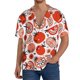 thumbnail image 1 of Balery Hand Drawn Tomatoes Camisa Casual de Manga Corta con Botones para Hombre, Texturizada, Estilo Cubano, para Playa, Verano-X-Large, 1 of 5