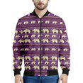 thumbnail image 2 of Chaqueta con cremallera y estampado 3D de elefante tribal para hombre, sudadera con estampado de animales, chaquetas holgadas de calle para primavera y otoño, abrigos de manga larga, 2 of 5