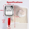 thumbnail image 6 of Stainless Steel Cat Litter Scoop, Metal Cat Litter Scoop, Kitty Metal Scooper, Sturdy Mesh Scooper, Silver, 6 of 8