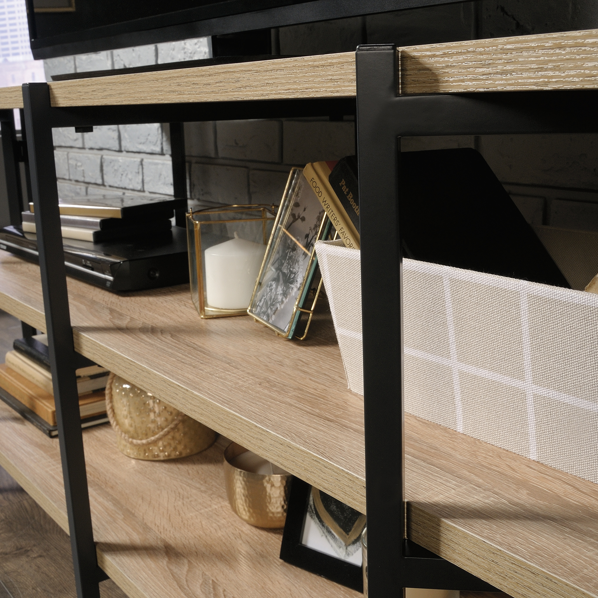 Curiod TV Stand for TVs up to 54", Charter Oak Finish