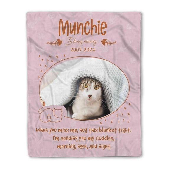 Customizaholic Photo Blanket, Photo Blankets Customize, Memorial Blanket, Cat Memorial Blanket, Pet Memorial Blanket