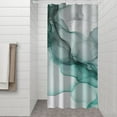 thumbnail image 2 of Green Gray Marble Pattern Shower Curtain 36"x72" ,Bathroom Decorative Shower Curtains Set with 12 Hooks,Modern Waterproof Washable Shower Curtain, 2 of 6