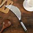 thumbnail image 6 of Nogis 14.47 Inch Silver Grease Handheld Stainless Steel Pasta Strainer Insert Drainer for Different Pot Pan Kitchen Tools (1 Pack, Stainless Steel Pot Strainer with Handle), 6 of 7